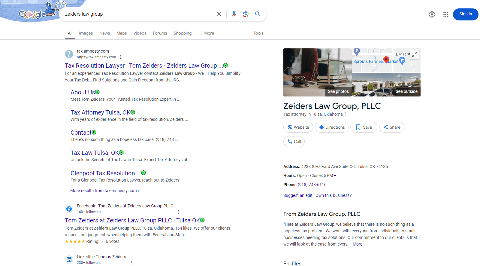 Zeiders Law Group Google Profile